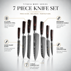 Titavia Mori Series - 7 Piece Knife Set