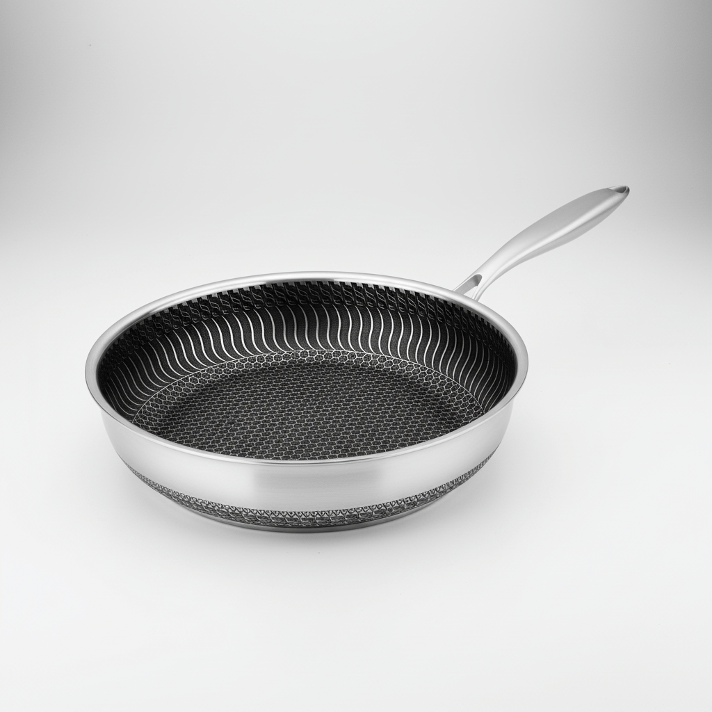 7pc Clad Hybrid Cookware Set with Lids & Wok